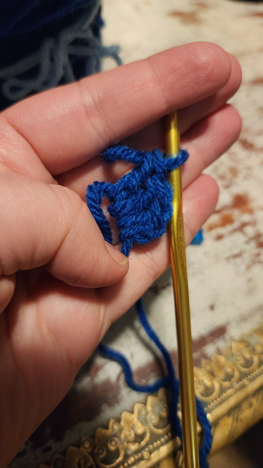 Midnight Blue Medium Worsted Reclaimed Yarn