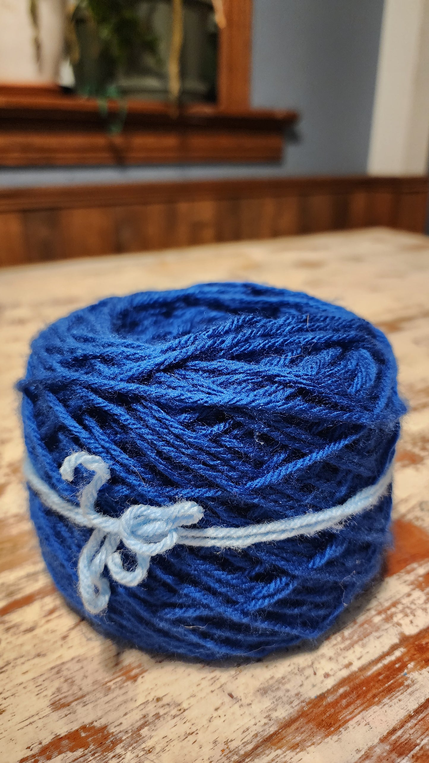 Midnight Blue Medium Worsted Reclaimed Yarn