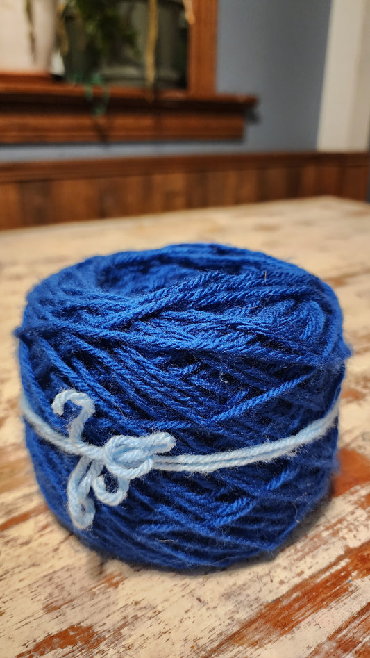 Midnight Blue Medium Worsted Reclaimed Yarn