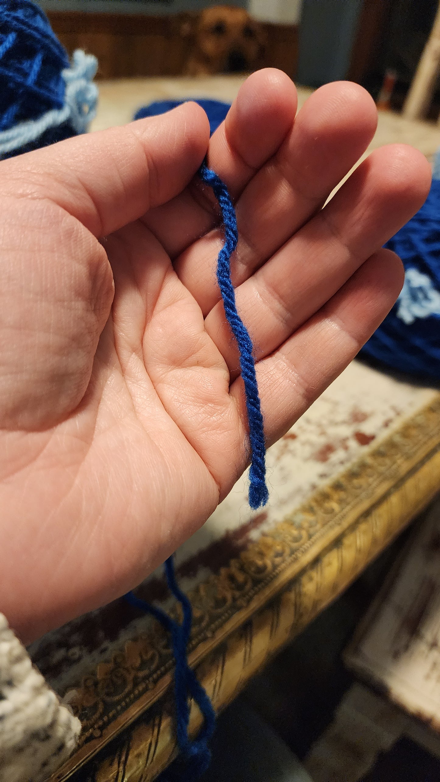 Midnight Blue Medium Worsted Reclaimed Yarn